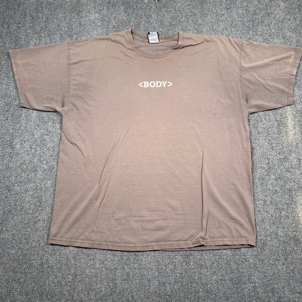 Think Geek Men's 2XL  Body  Gray T-Shirt Joke Shirt Faded Distressed